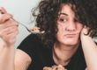 stressed woman eating